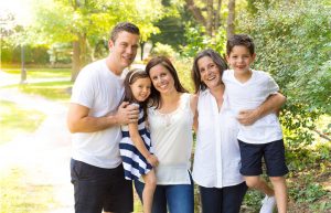 Mercedes Fernandez-Duran is pictured here with her daughter, son-in-law and grandchildren.