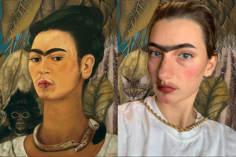 Kneale, Courtney: Frida Kahlo’s Self Portrait with Monkey