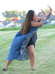 Kanako Uzawa presenting an original dance composition