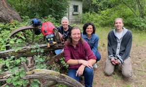 Symposium organizer Jodey Castricano along with graduate students Madeline Donald, Annie Furman and Zach DeWitt