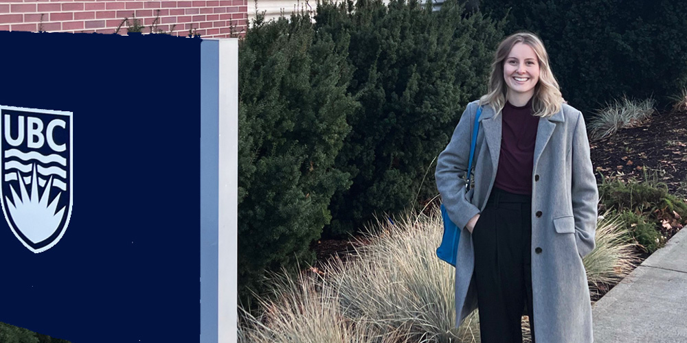 Brianne Christiansen after her thesis defence