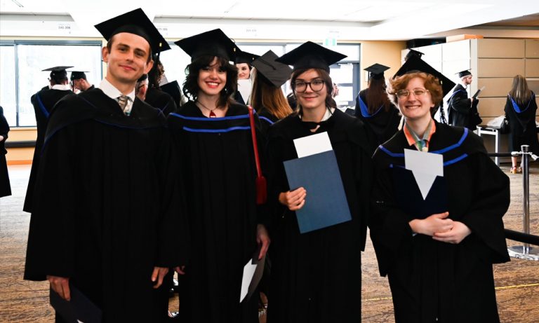 Bachelor of Fine Arts waiting for the procession to start